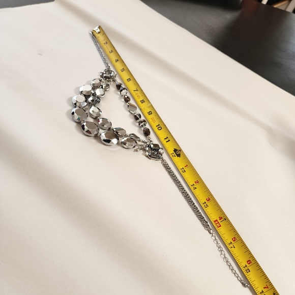 White House Black Market Chunky Glittery Beaded Jeweled Necklace 16"-18.5" EUC - Picture 8 of 11